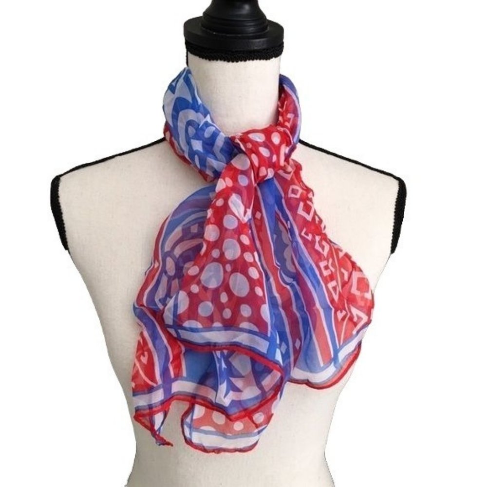 Red, White and Blue Neck Scarf